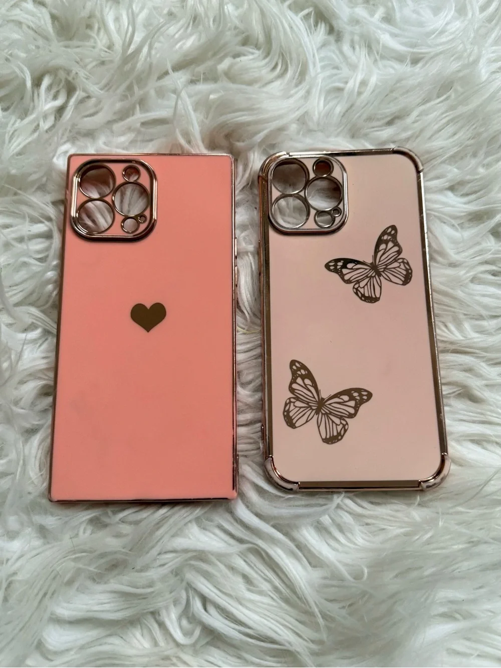 2-Pack iPhone 16 Pro Max Case Bundle | Pink Heart & Butterfly